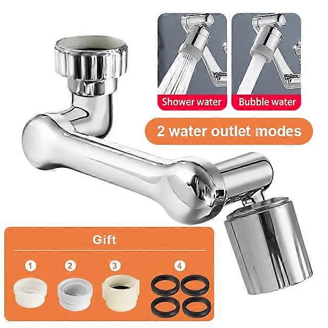 Faucet Nozzle 1080 Rotation Faucets Frother For Extension Aerator Head Dual Effluent Tap Washbasin Robot Arm Faucet Nozzle