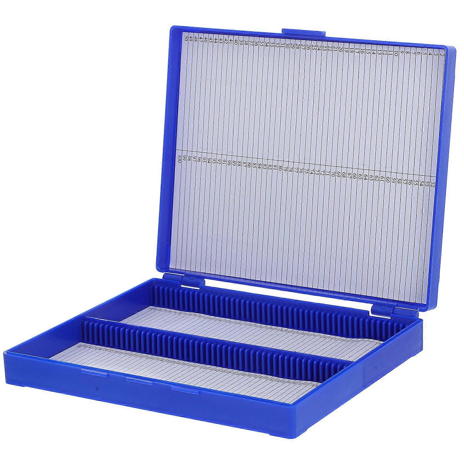 Convenient Microscope Slide Box Empty 100-Place Microscope Slide Box Reusable Scientific Slide Box Microscope Slides Organizer