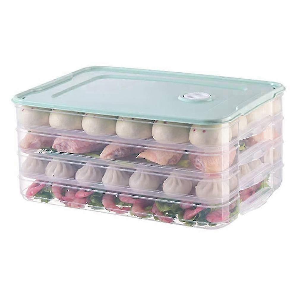 Four Layer Dumpling Boxes Storage Tray Food Container Box To Keep Freeze Dumpling Storage Plastic B