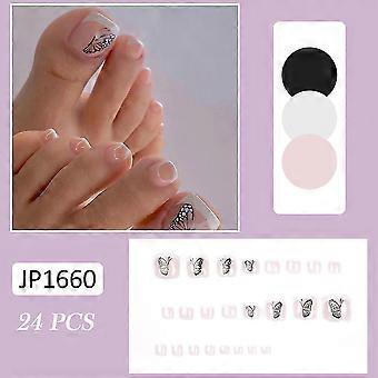 Fashion Matte Fake Toenails Foot Fake Nail Acrylic False Nails Tips
