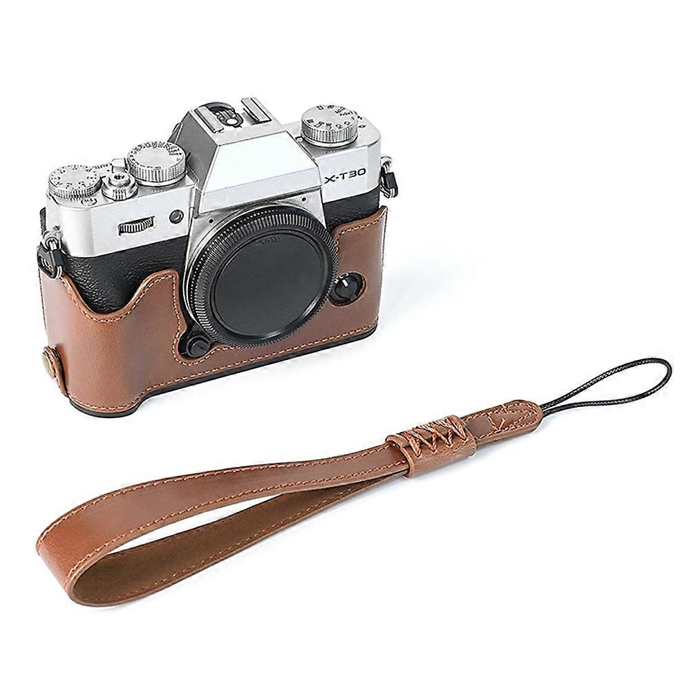 Type B For Fuji XT10/XT20/XT30/XT30 II Leather Camera Case Bottom Half-Body Camera Protective