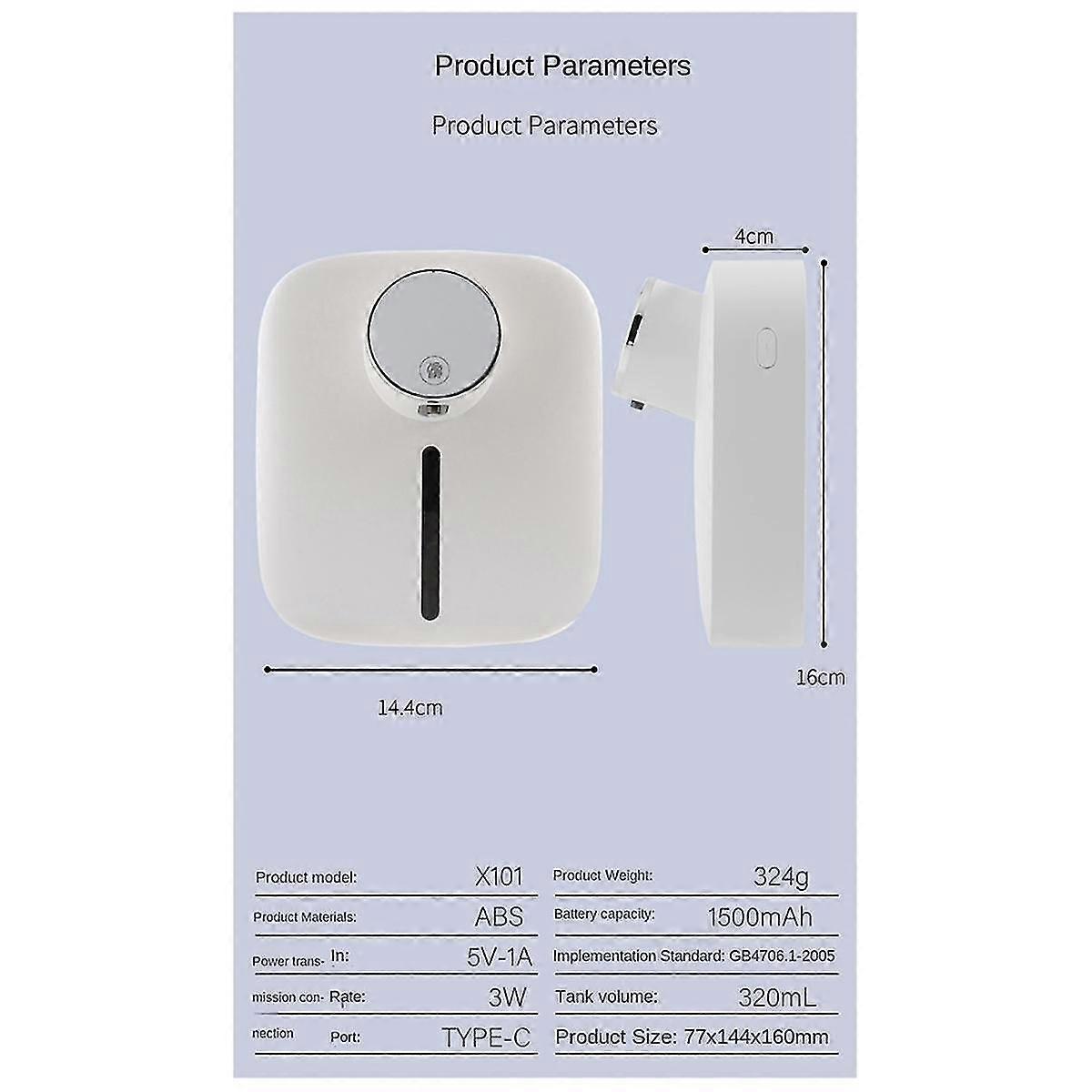 Automatic Hand Soap Dispenser Wall-mounted Sensor Hand Washing Foam Machine Usb Rechargeable Electr