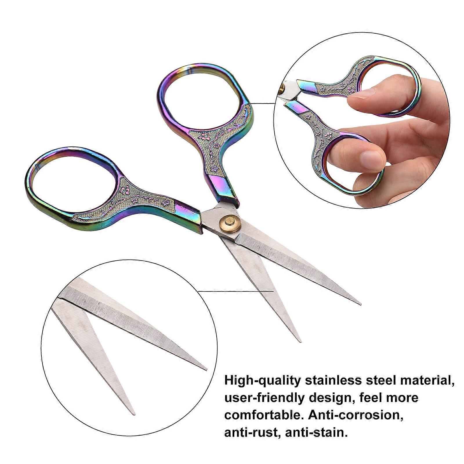 Professional Salon Barber Scissors: Plum Blossom Stainless Steel Shears for Precision Trimming and Crafting