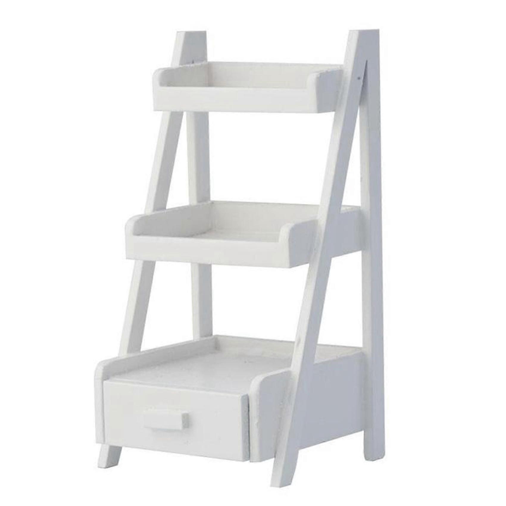 1/12 miniatură mini lemn raft floare stand simulare mobilier accesorii copii cadou alb