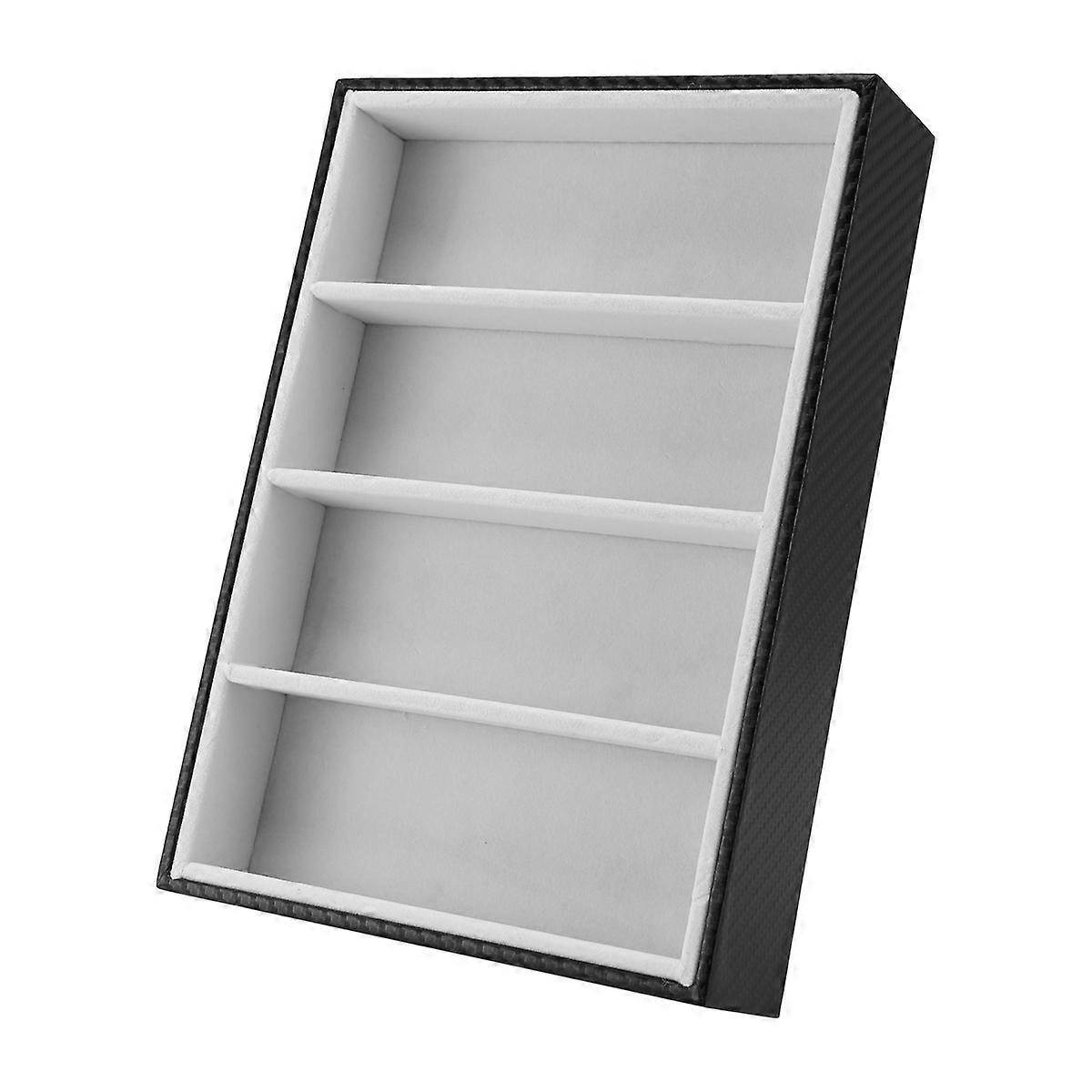 Sonnenbrillen-Display, Brillenetuis, 4 Fächer, Sonnenbrillen-Displaybox, Brillen-Display, Schmuck-Organizer T