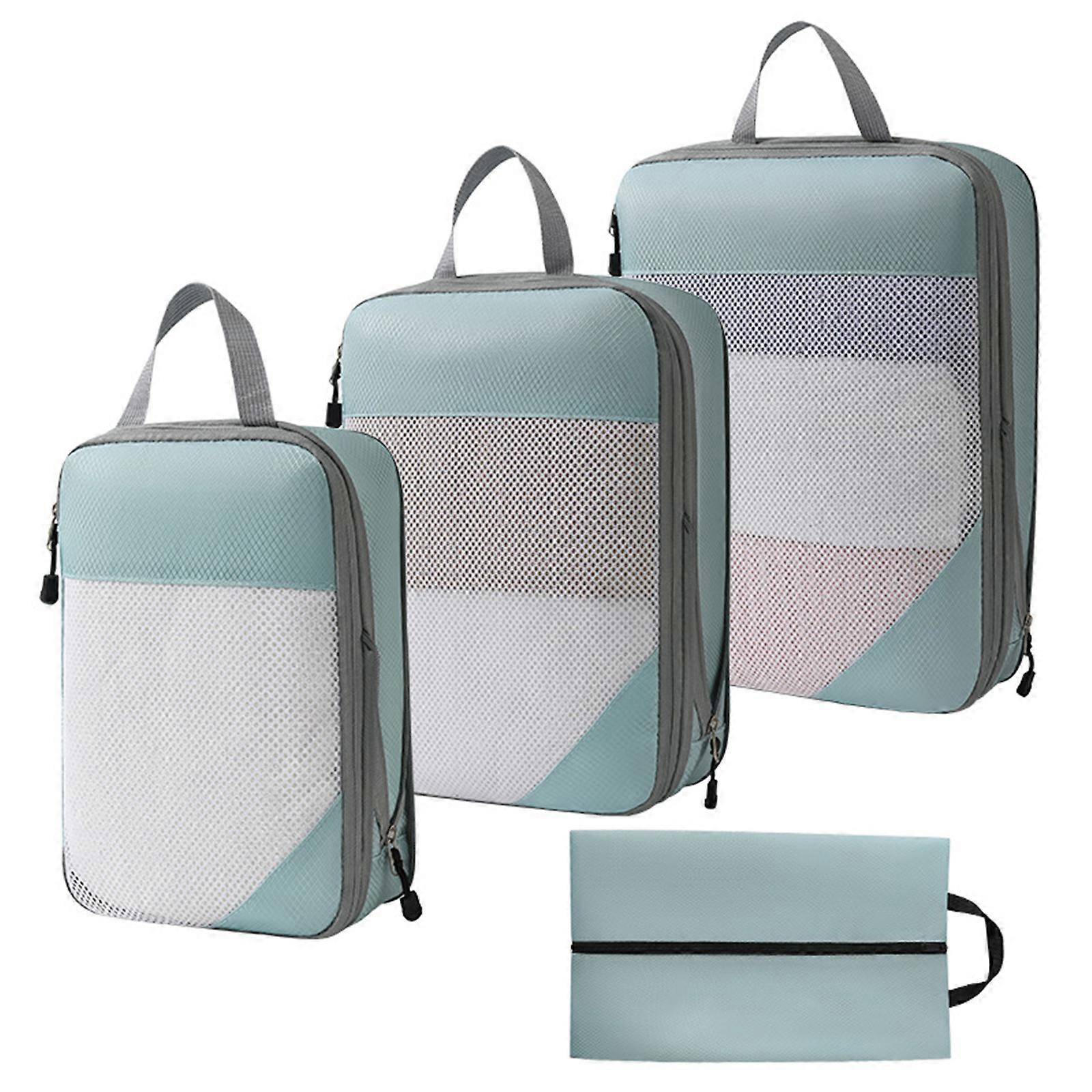 Travel Made Easy: Black Compression Cubes & Organizer Set