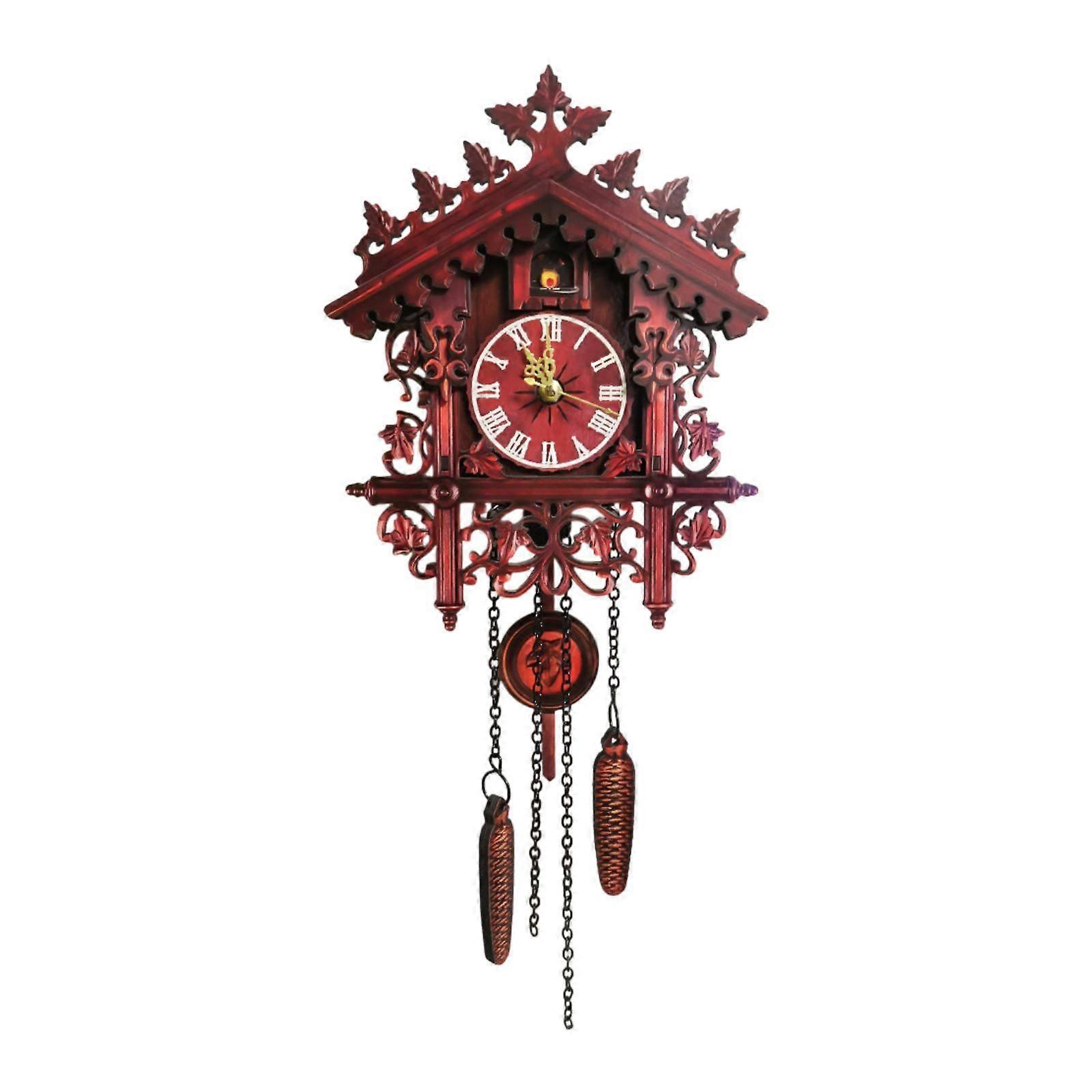Wall Mounted Cuckoo Clock for Farmhouse Lightweight Decorative with Pendulum