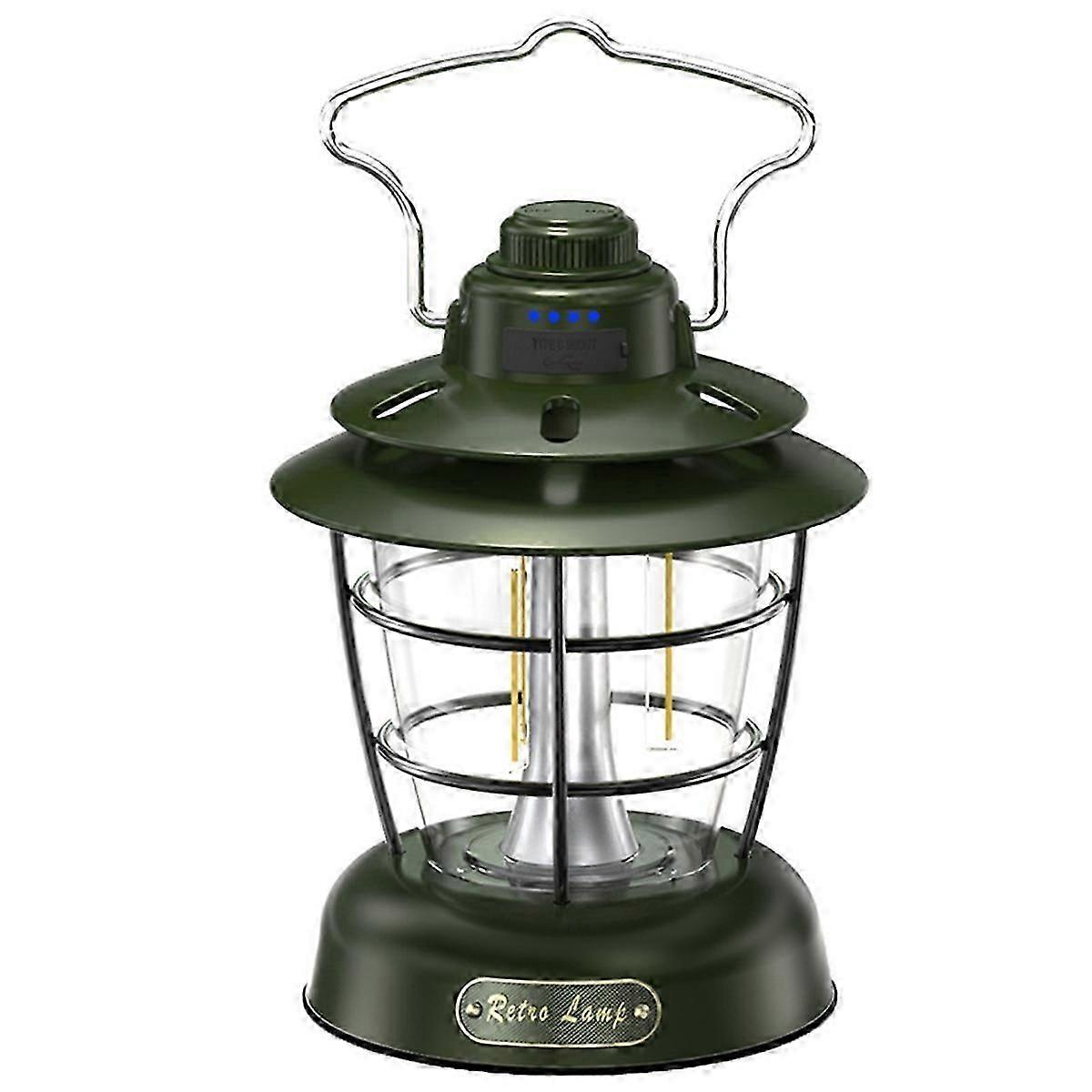 Retro Lantern Outdoor Multi-Function Camping Tent Light Smart USB Charging Portable Lantern Home Camping Light C