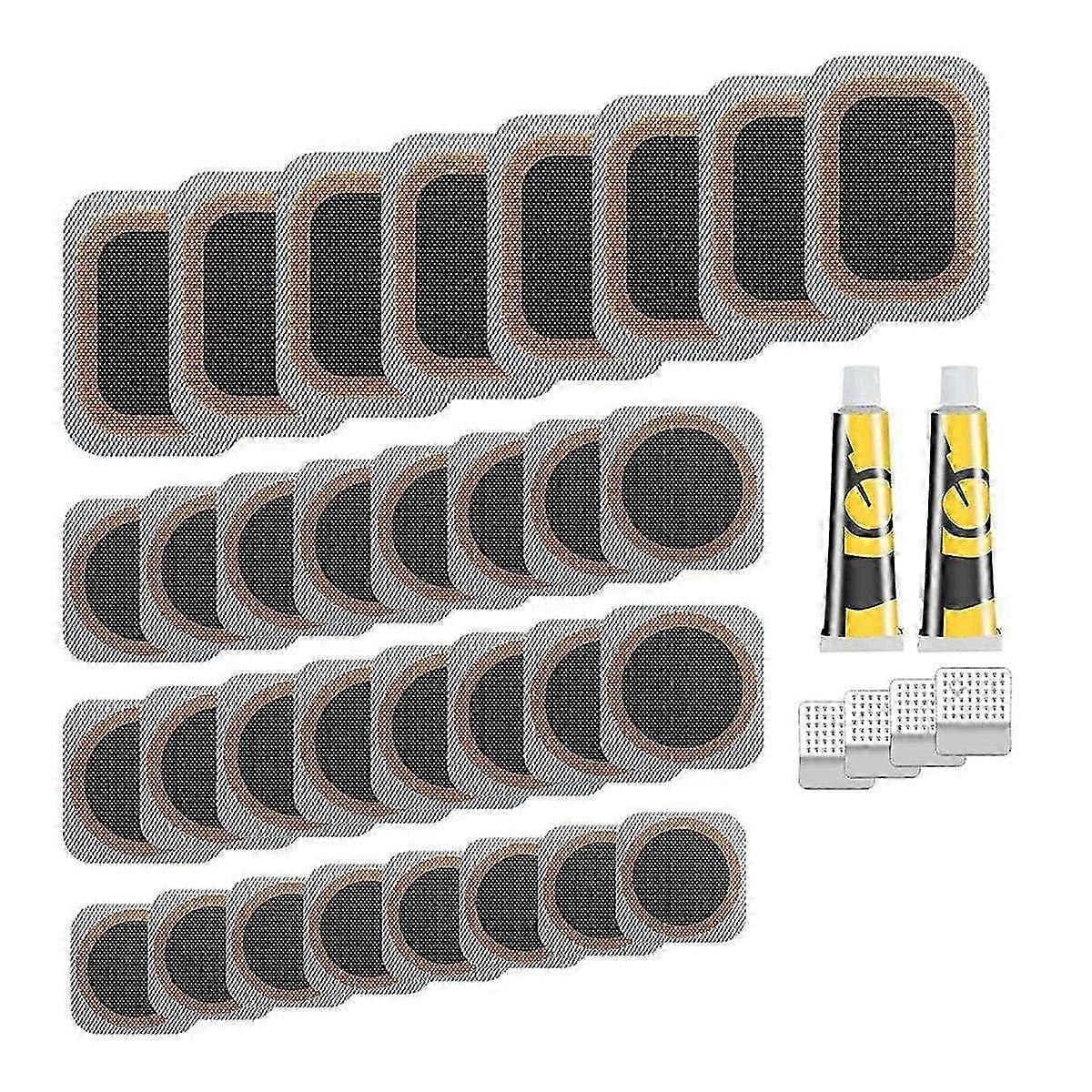 Bike Tire Repair Kit - Bycicle Inner Tube Puncture Patch Kits for Motorcycle Cycling Road Mountain