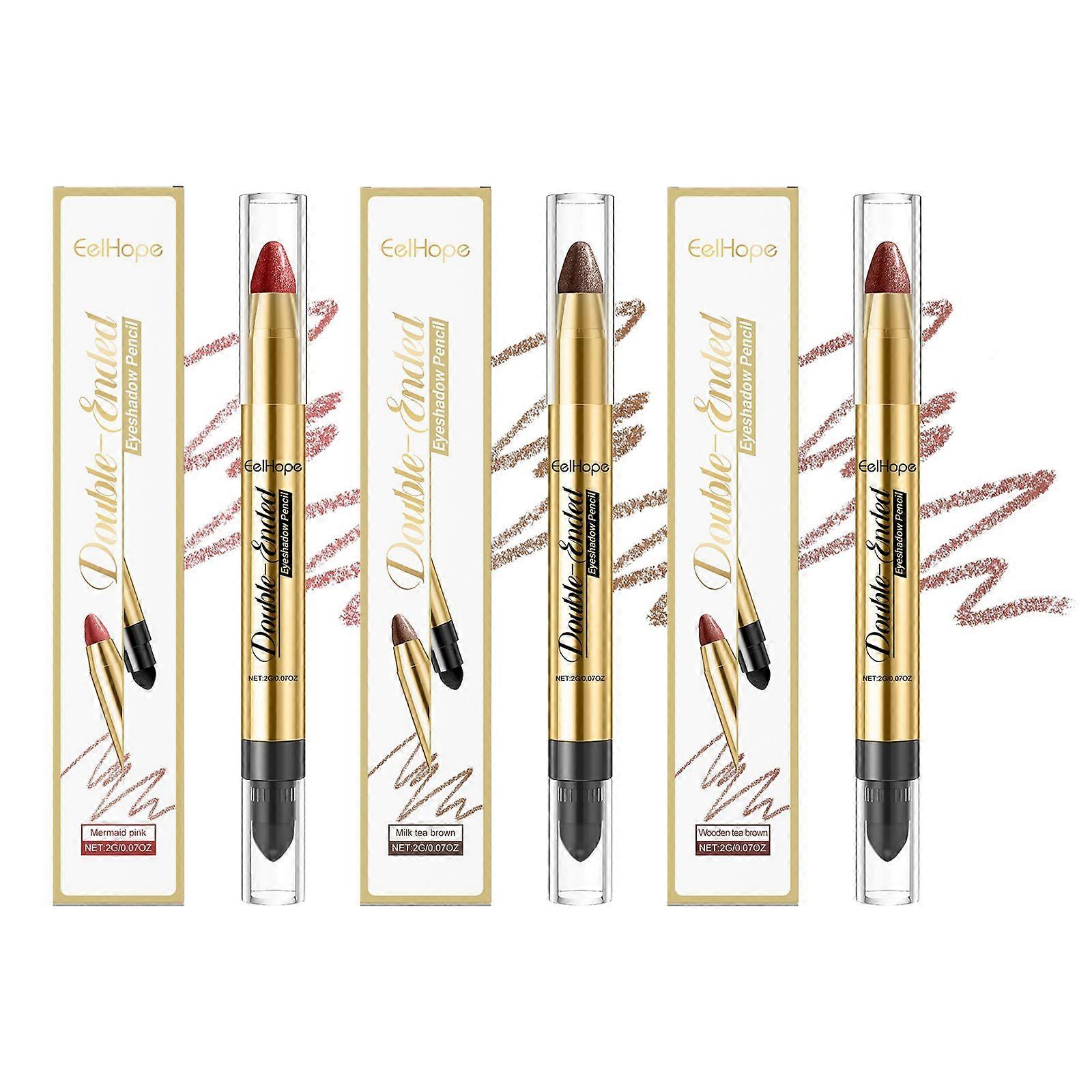 Eelhope Dazzling Eyeshadow Stick A Touch Of Outline Captivating Eye Makeup Light Up Makeup Three-Dimensional Color Sparkle Eyeshadow