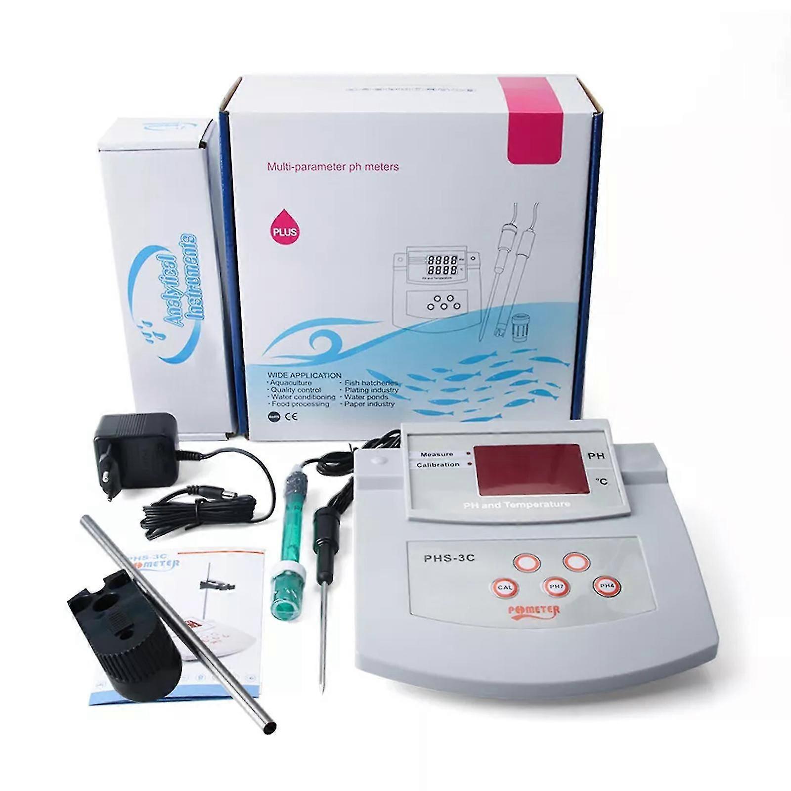 PHS-3C 2-In-1 PH Desktop Automatic Calibration Acidity Meter PH/Temp Tester