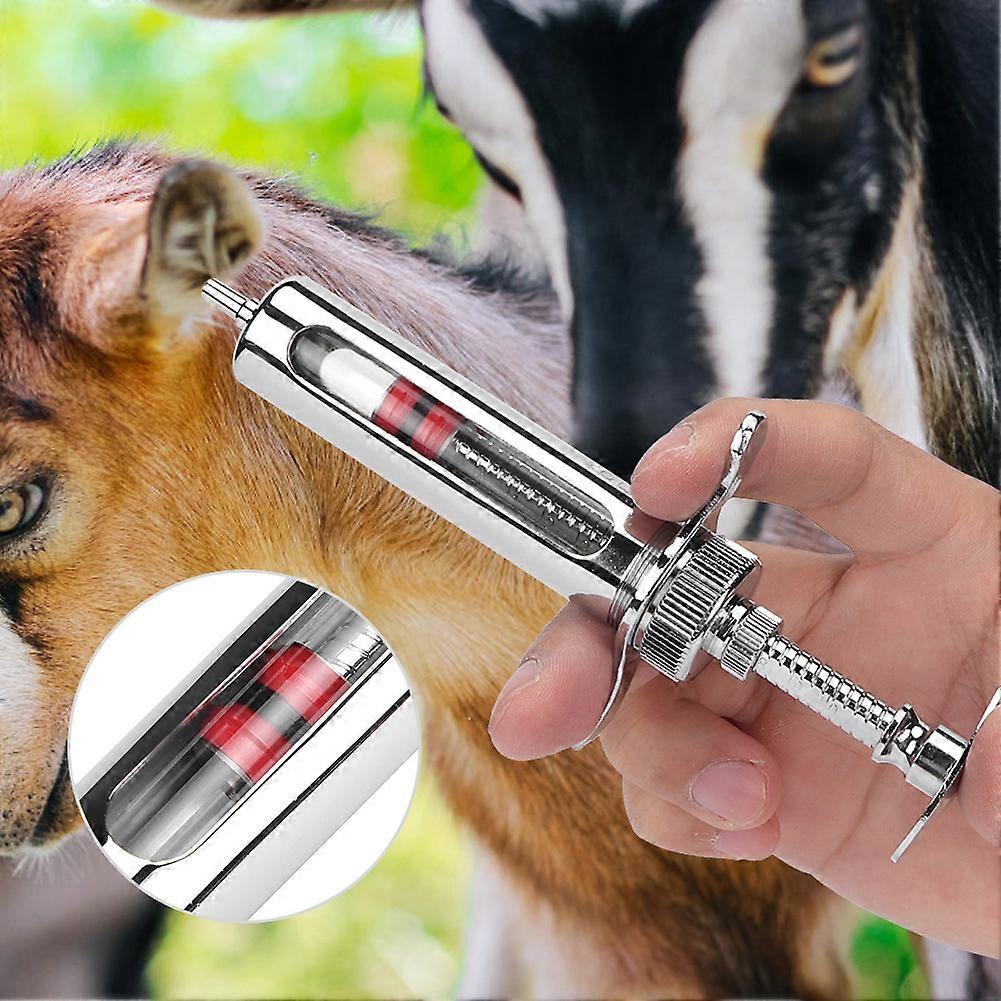 10ml Metal Scale Animal Syringe Injecting Veterinary Equipment Tool for Chicken Pig