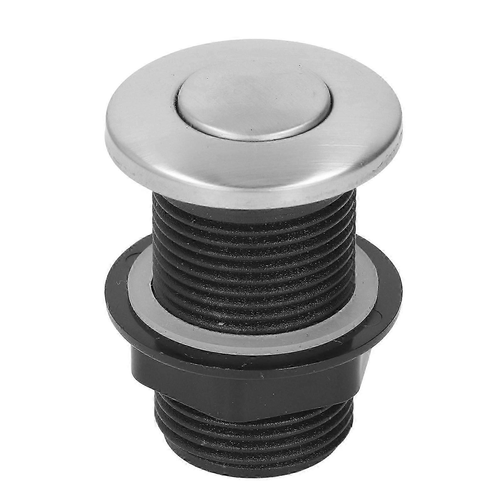 ערכת מתג אוויר לסילוק אשפה כיור נירוסטה מתג אוויר עליון לחצן עם צינור 1.5 מ 'לסילוק פסולת מזון במטבח מים חשמליים