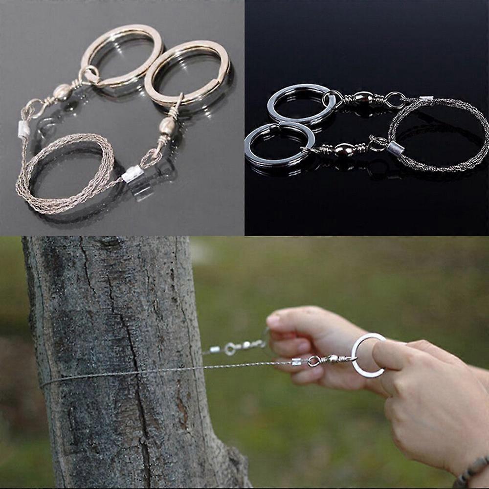 Portable Emergency Survival Equipment Steel Wire Saw Outdoor Camping Hiking Manual Steel Rope Chainsaw Travel Tool