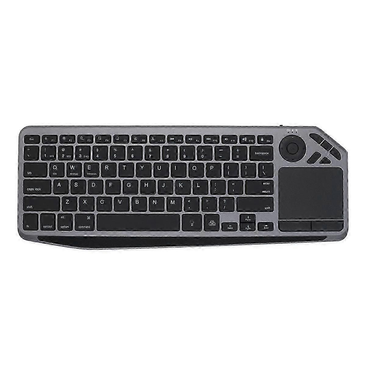 Bluetooth Wireless Keyboard with Touchpad 7-Colors Backlit 2.4G Rechargeable Trackpad Keyboard for