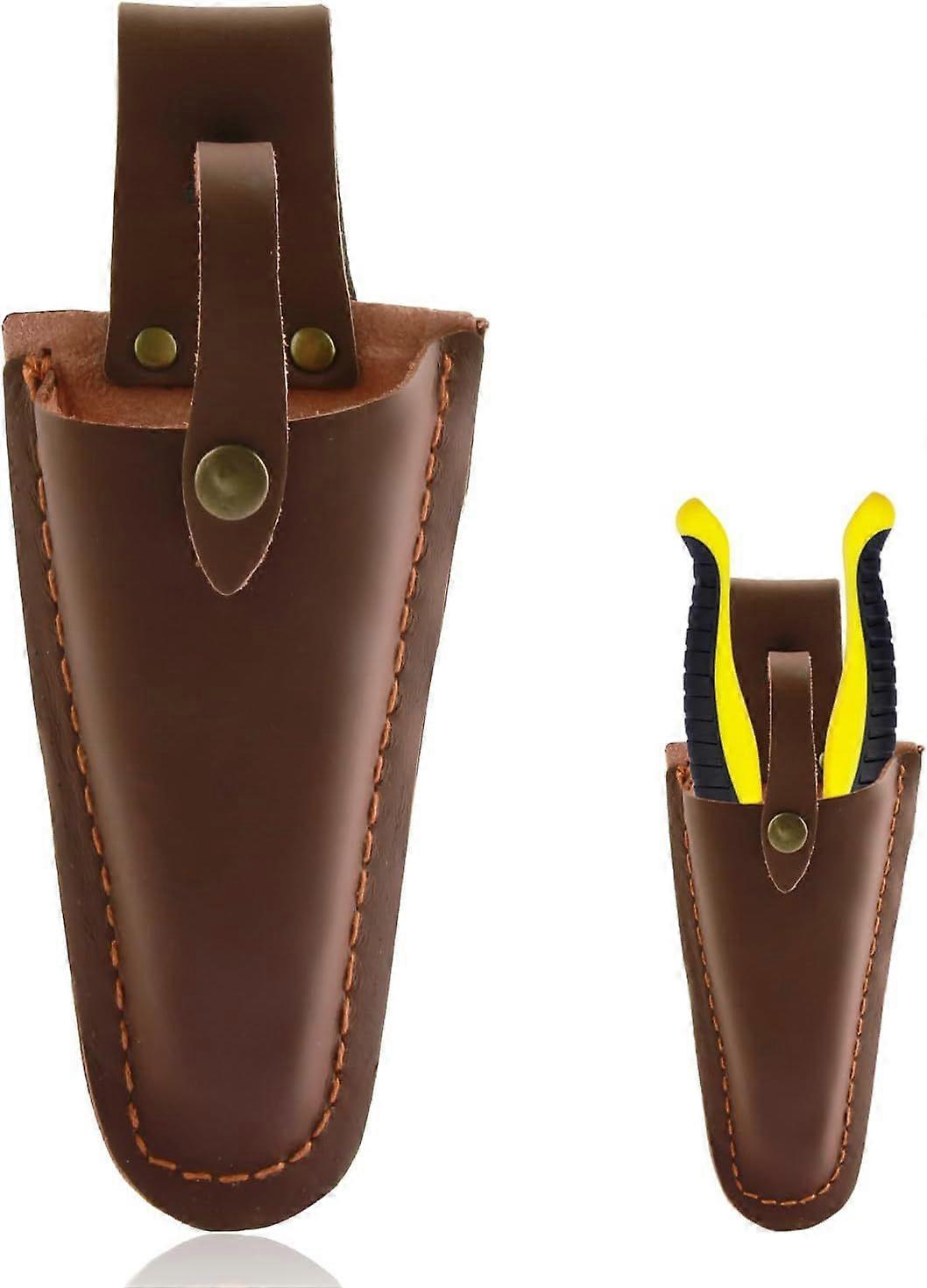 Leather Holster for Pruning Shears or Pliers, Premium Leather Garden Tool Holder, Ideal for Pruners, Scissors, Tweezers, Practical Accessory for Garde