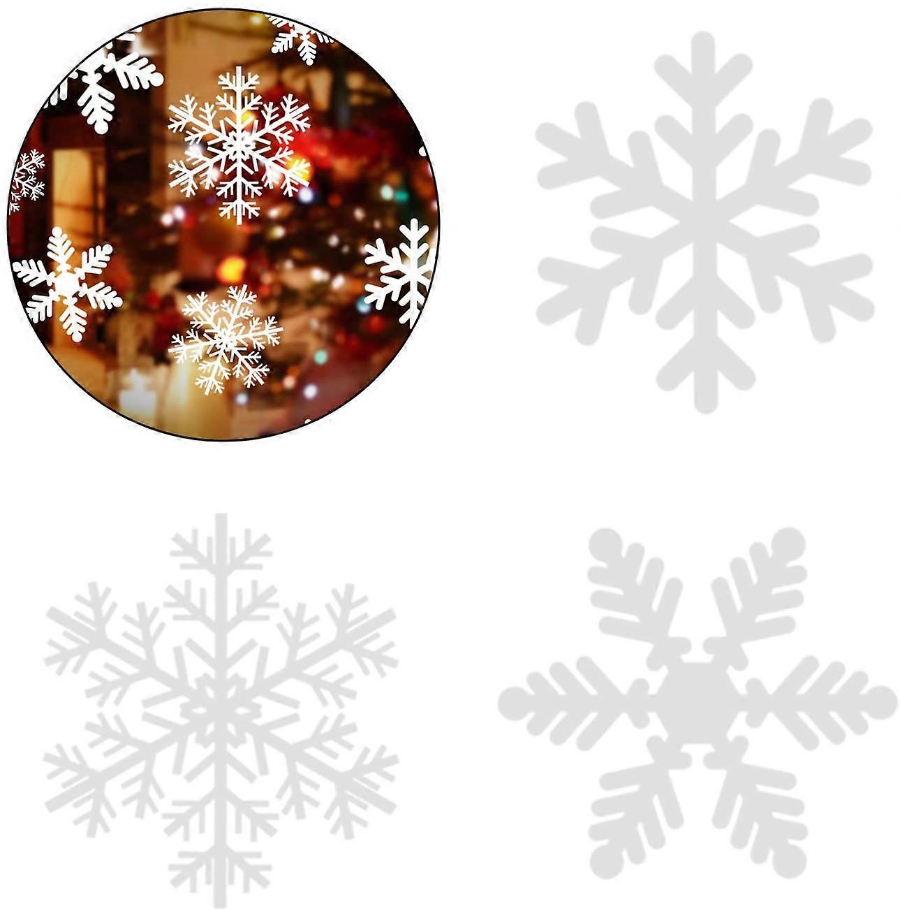 Reusable Snowflake Glass Clings For Frozen Theme Party Decorations, Waterproof Design For Windows Doors Shop Fronts, Includes Snowflakes And Stars
