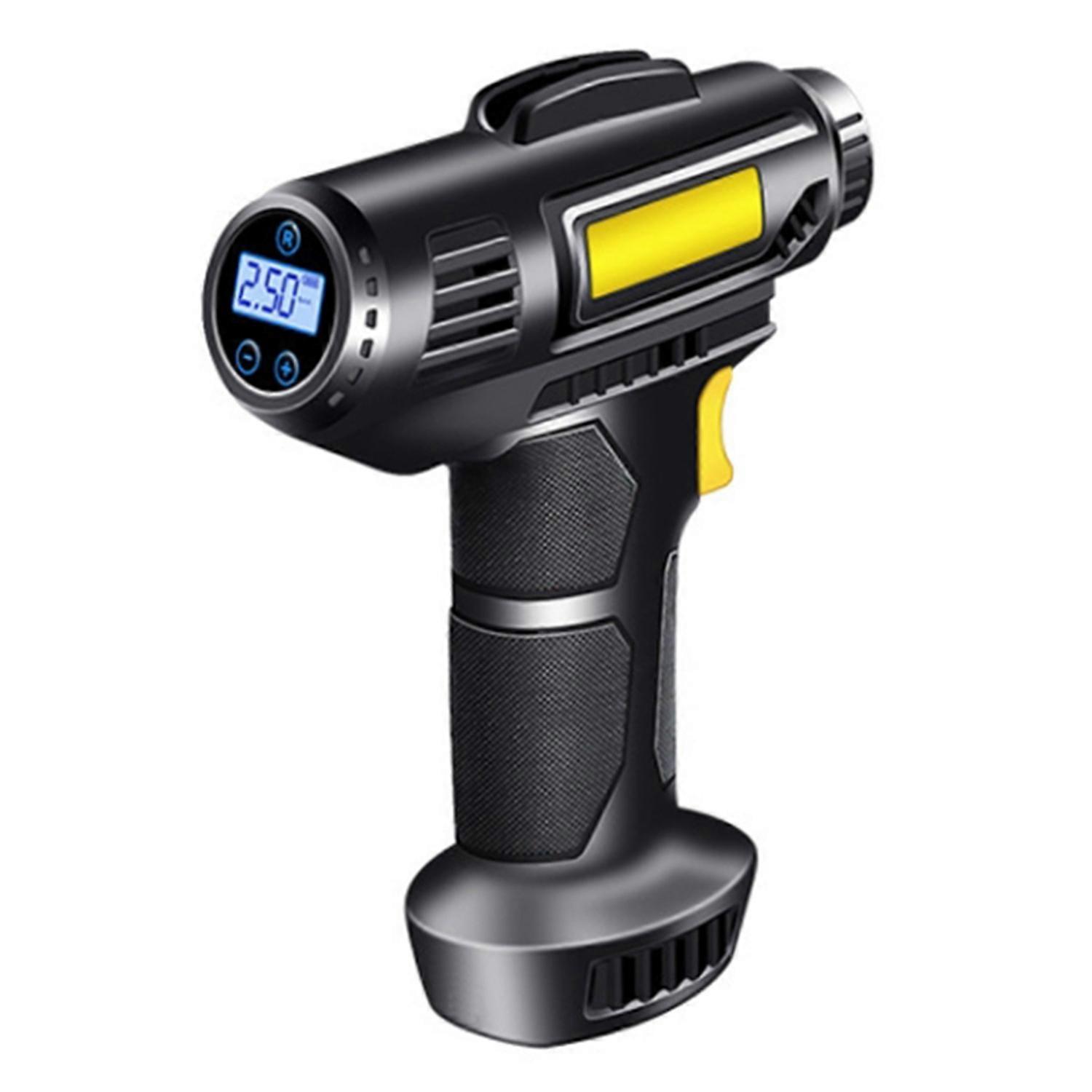 Cordless Tyre Inflator Air Compressor Digital Rechargeable Car Tyre Pump with LED Light