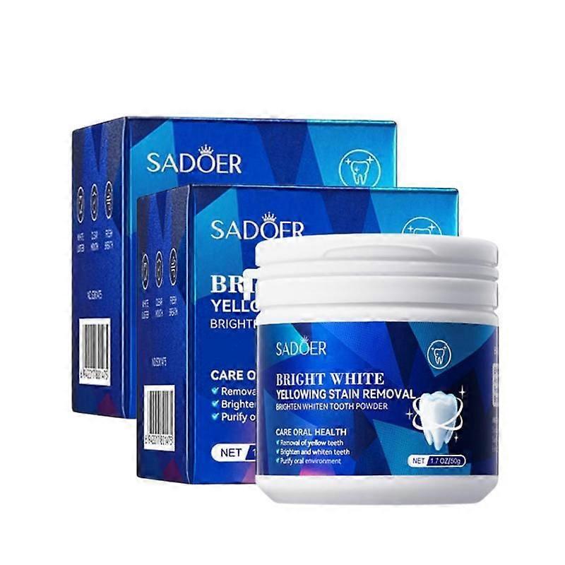 2X تبييض الأسنان مسحوق تبييض تحسين لوحة الأسنان إزالة الساتان حماية اللثة نظافة الفم التنفس مسحوق تنظيف الأسنان الطازجة