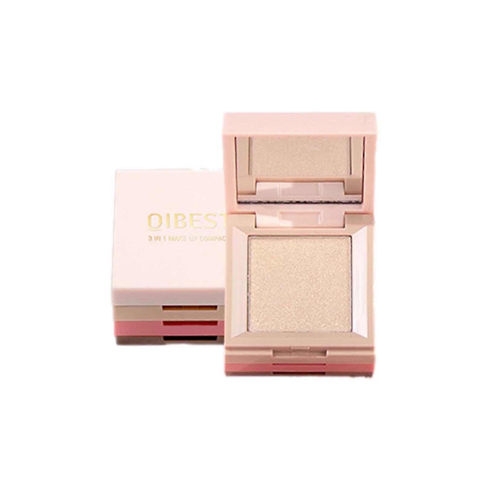 Eye Makeup 3-in-1 Mini Eye Shadow Box Pearlescent Polarized Three-dimensional Matte Nature Beginner Non Flying Powder Eye Shadow