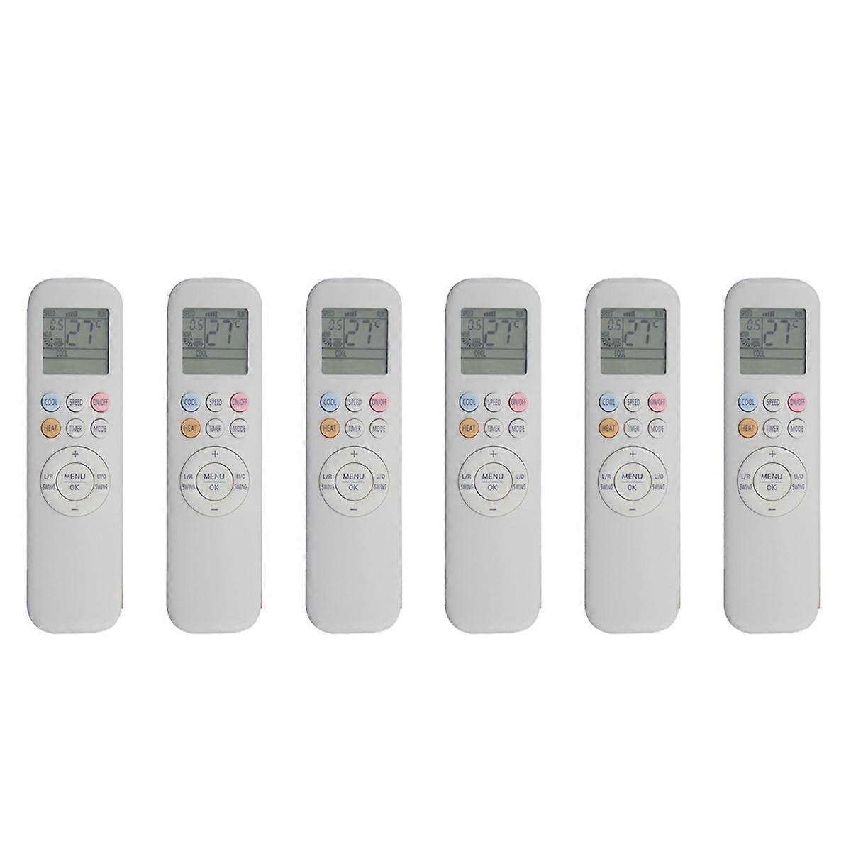 6X New YKR-T/011E Remote Control Replacement for AUX Air Conditioner Remote Control ,White