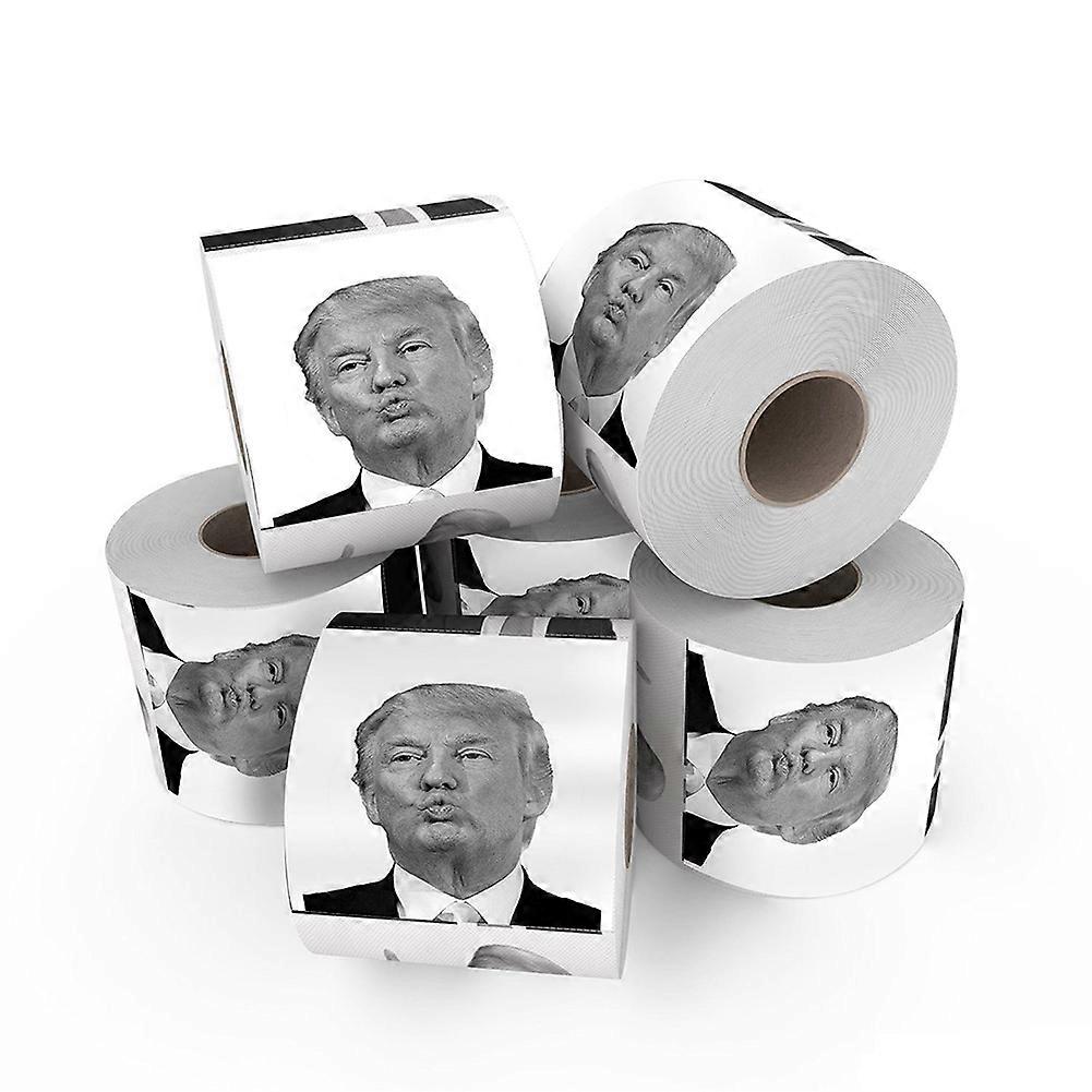 1/10pcs Donald Trump ρολά τουαλέτας χαρτί καινοτομίας αστεία μαλακό τυπωμένο δώρο χαρτομάντιλο gag αστείο