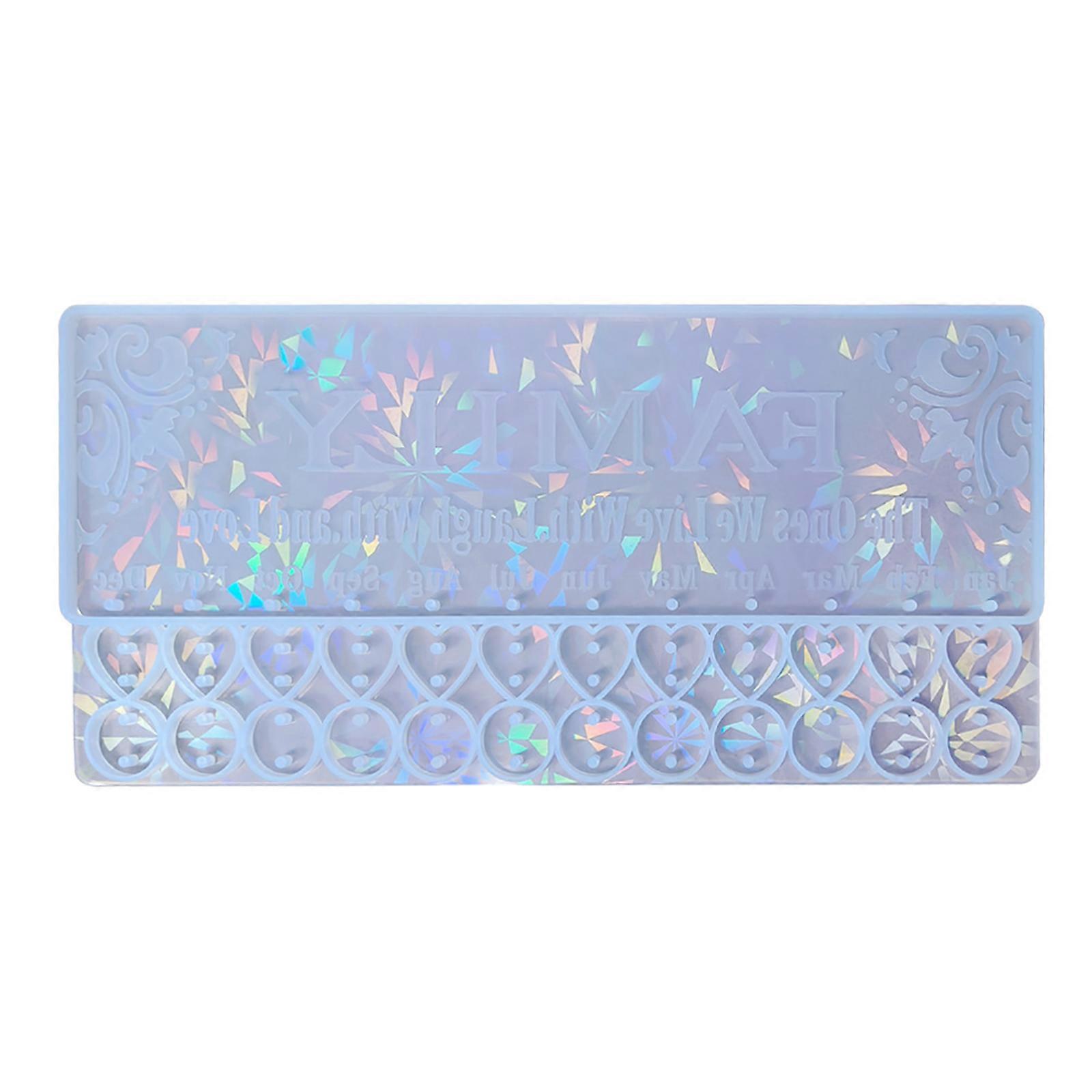 DIY الحرفية قلادة العفن الهولوغرافية قلادة قوالب الحائط التقويم مادة السيليكون لشاشات البيع بالتجزئة والحدث الأبيض