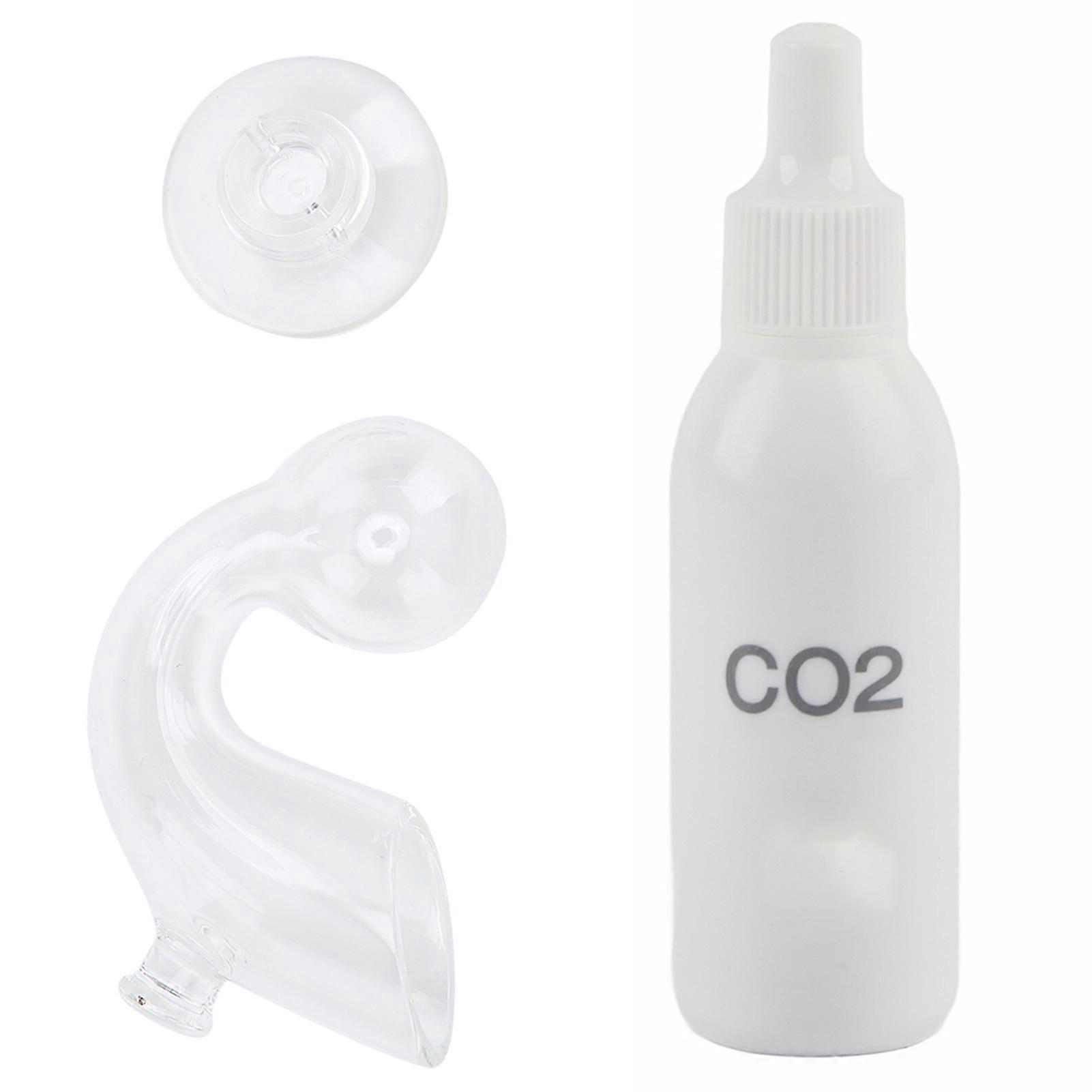 Glass Aquarium CO2 Indicator Fish Tanks Carbon Dioxide Long Term Monitor with Test Liquid Suction Cup