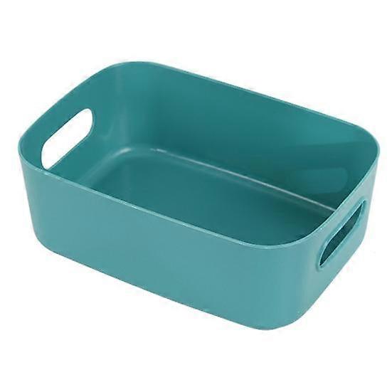 Storage Container Smooth Surface Handle Design Solid Color Versatile Plastic Storage Bin for Bedroom