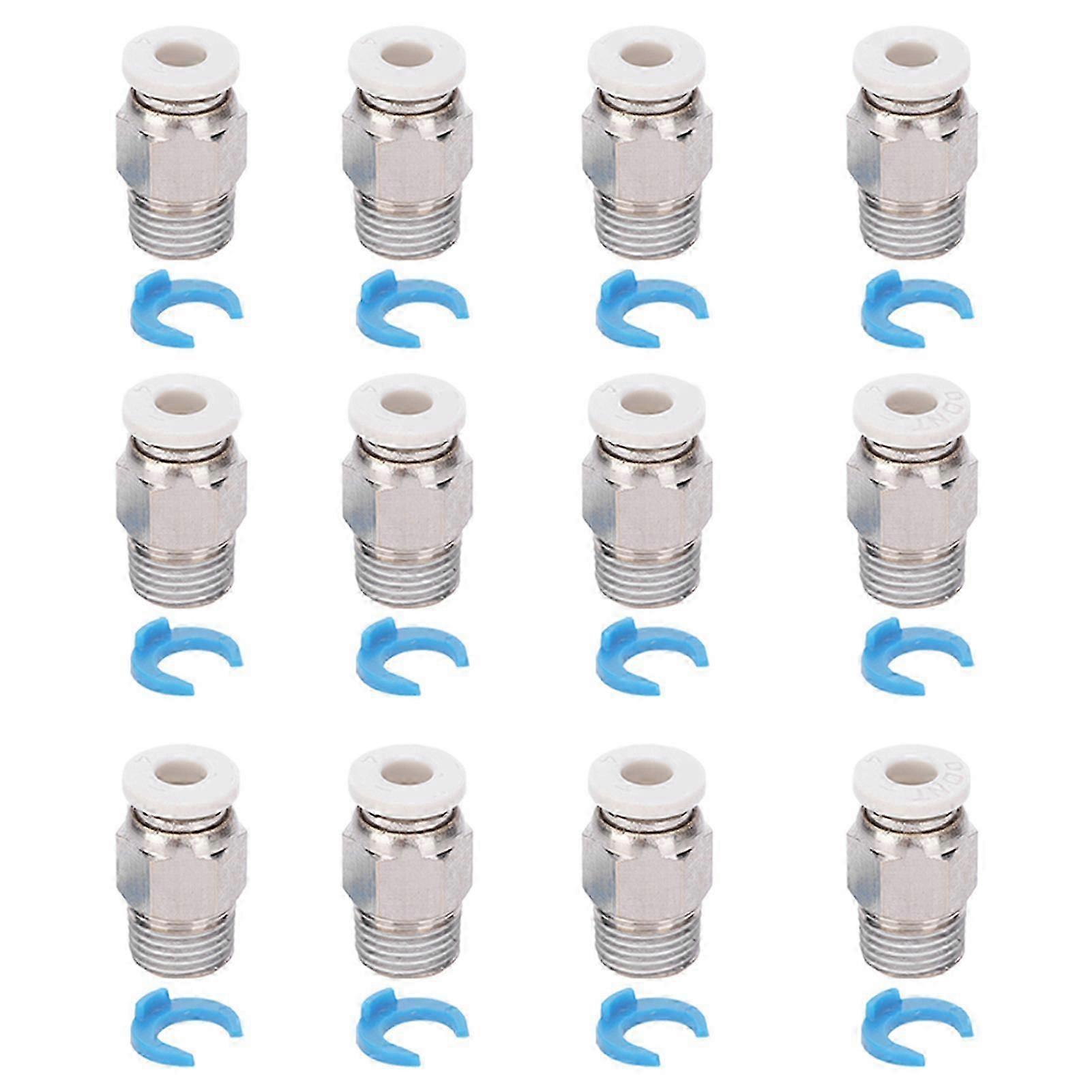 12Pcs Pneumatic Fitting Push Connector 3D Printer Extruder Accessories CR10 M10 Thread