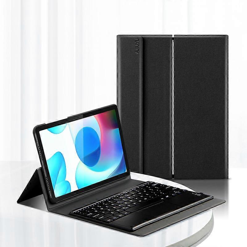 JIUYU Compatible with Realme Pad Detachable Bluetooth-compatible Keyboard with Hinge Stand Leather C