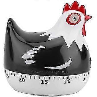 Black Cartoon Style Hen Shaped Kitchen Timer