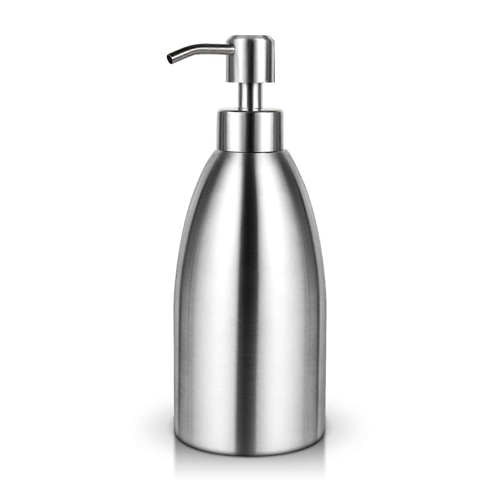 Stainless Steel Rust-Proof Soap Dispenser with Leak-Proof Design for Kitchen and Bathroom Use, 16oz Capacity
