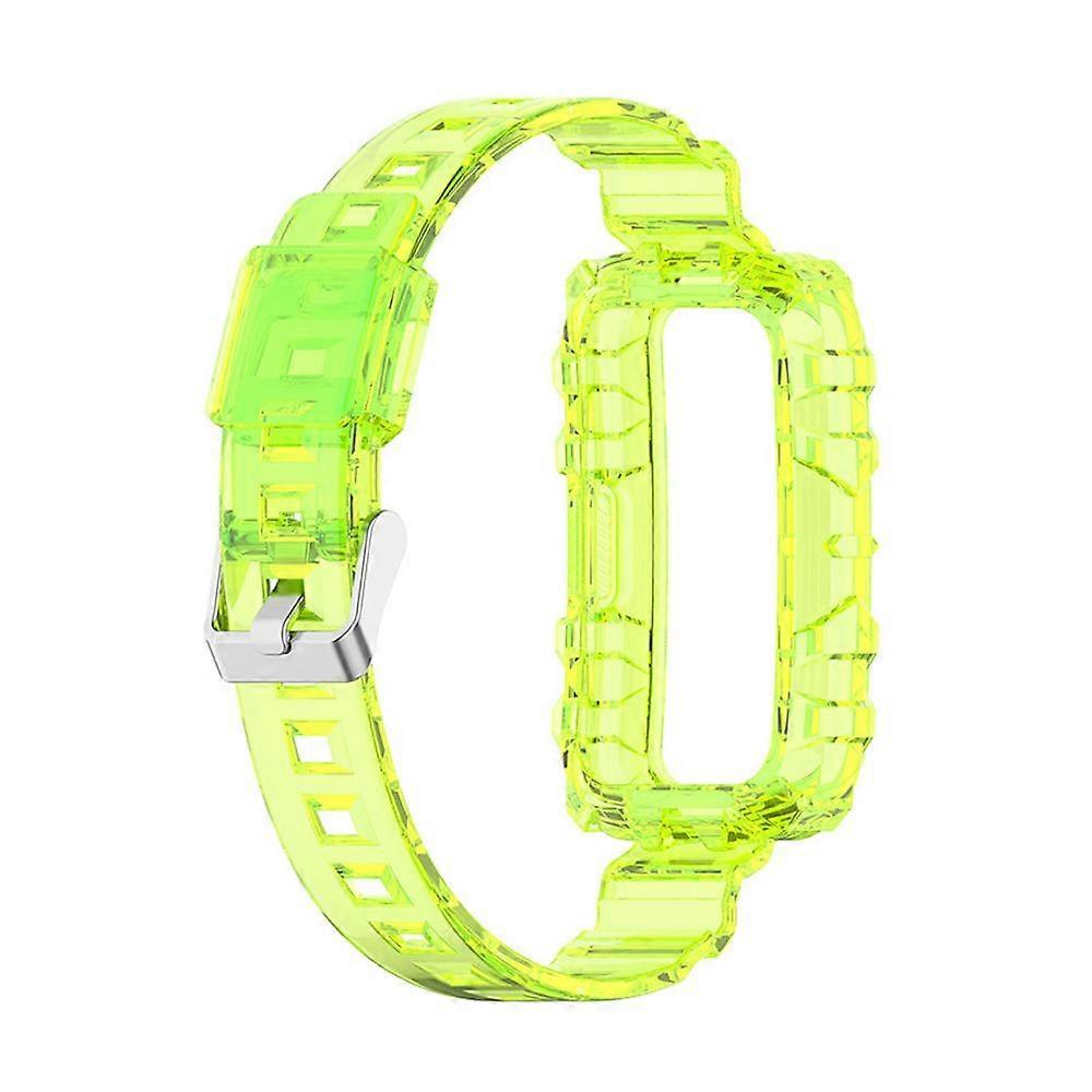 Watch Strap Glacier Strap Transparent Strap for HUAWEI Band 10/10 NFC/9/9 NFC/8/8 NFC/Honor Band 6/7 Accessories (Yellow)