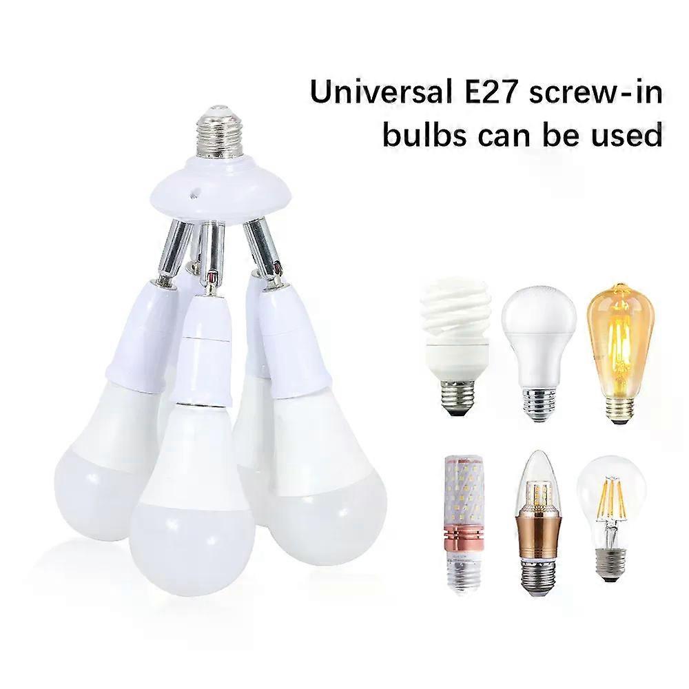 E27 Splitter 3 Heads Adjustable E27 To E27 Base LED Bulb Adapter Converter Lamp Holder Socket Splitter Lamp Base