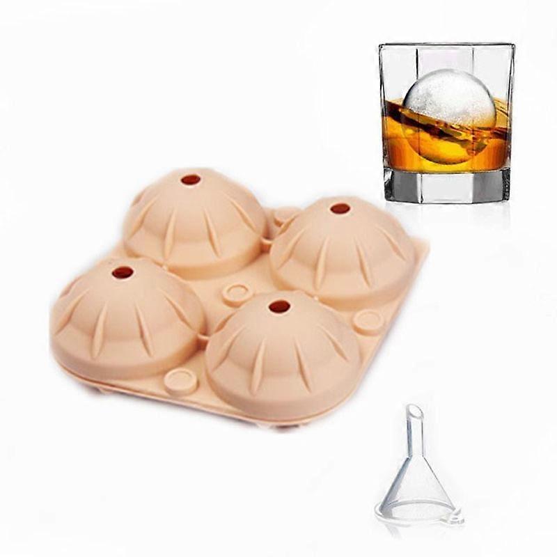 Silicone 4-Hole Ice Ball Mold Ice Tray