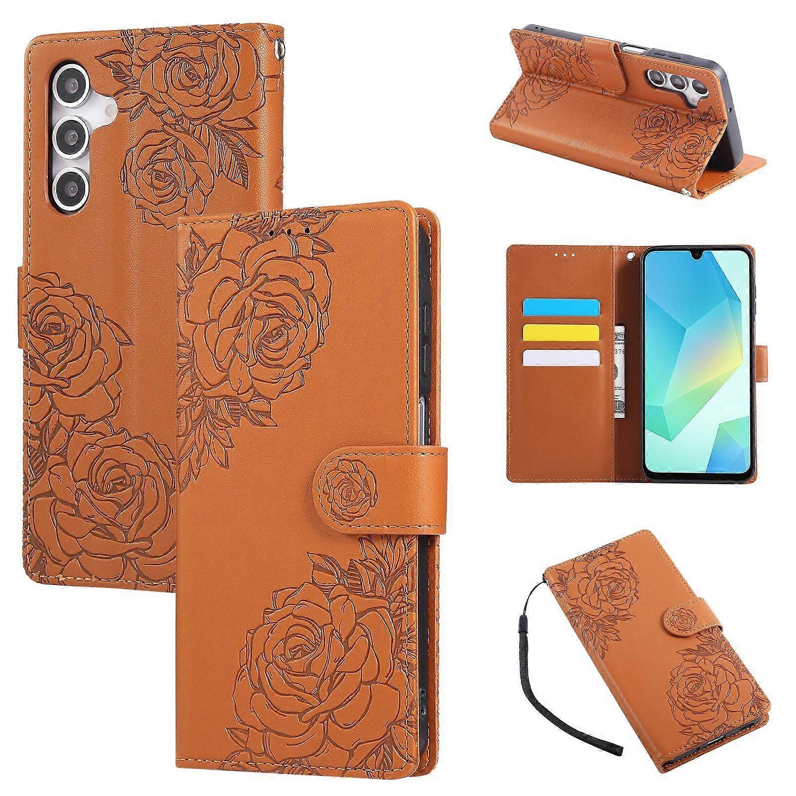 Flower Embossed Leather Case For Samsung Galaxy A16 5G
