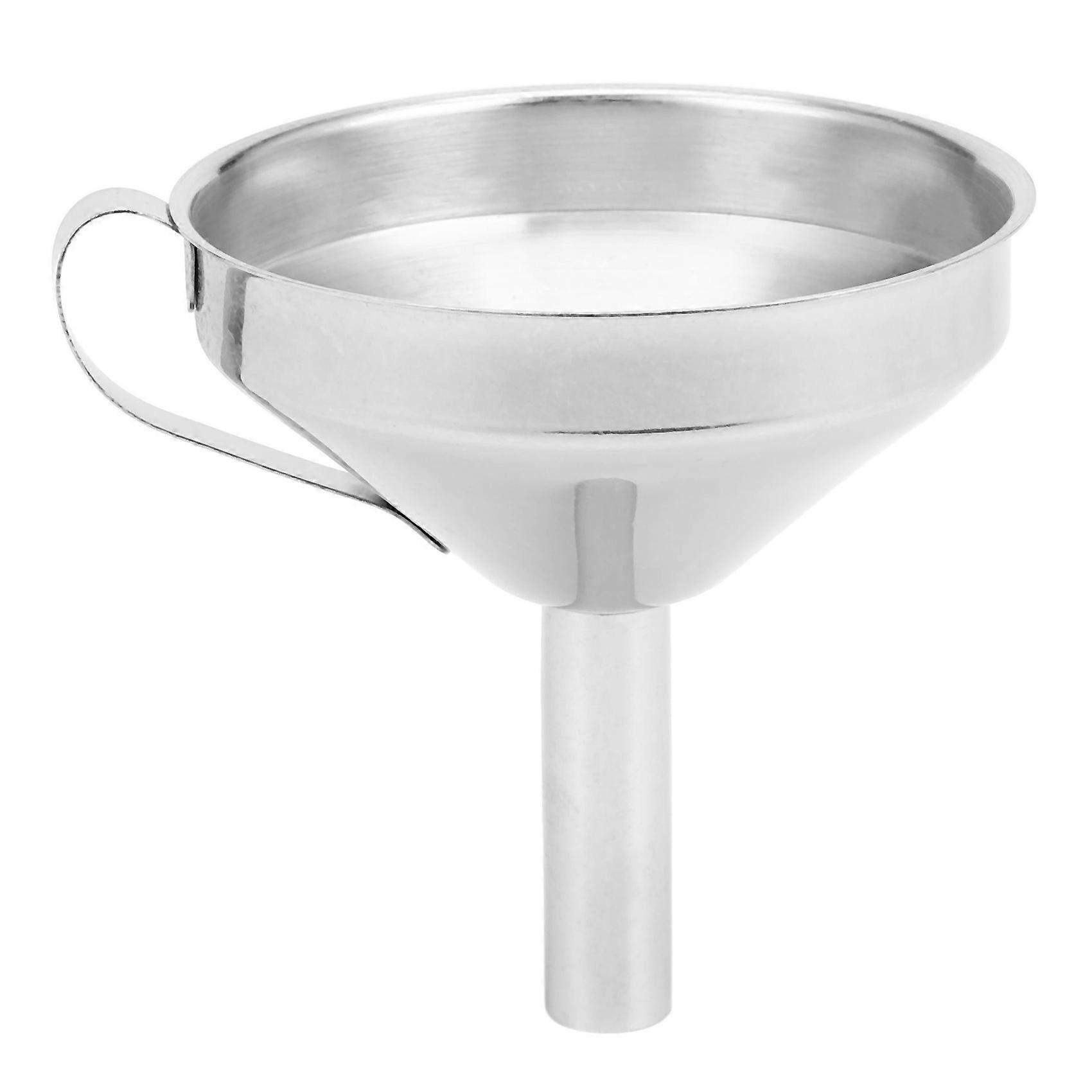 Stainless Steel Kitchen Funnel with Filter Storage Containers 10cm