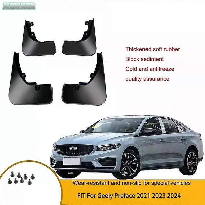 Compatible Mudguards Mud Flaps Splash Guards Fender Protector Cover Auto FIT For Geely Preface 2021 2023 2024 Car Accessories Auto