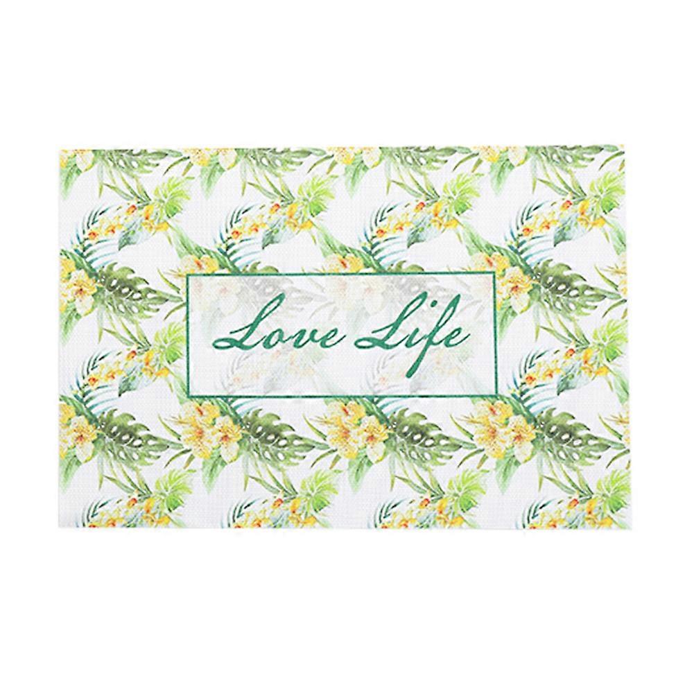 Fashionable Non Slip Table Dining PVC Placemat Insulation Pad Rectangle Tableware Mat(#1)