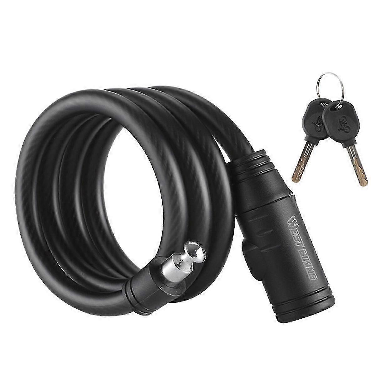suitable for Bike Lock with Key Security Cable Lock with Keys Anti Theft Security Cable for Bicycles Electric Vehicles Lock--FO  SHAN  RAN  WANG