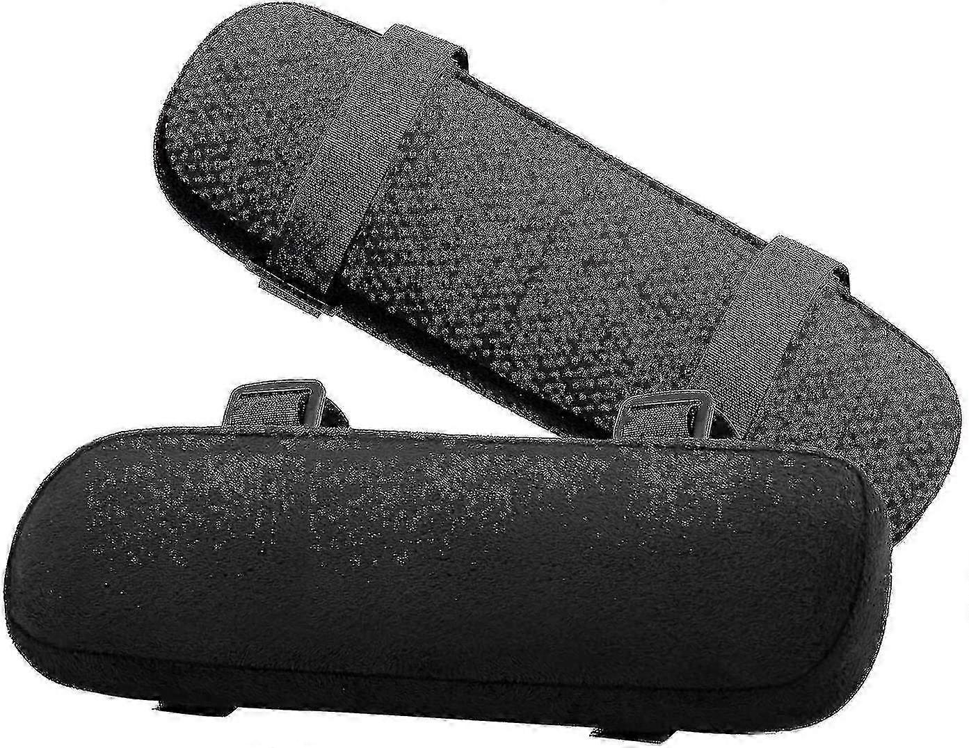 Black 2-Piece Foam Soft Chair Armrest Cushion