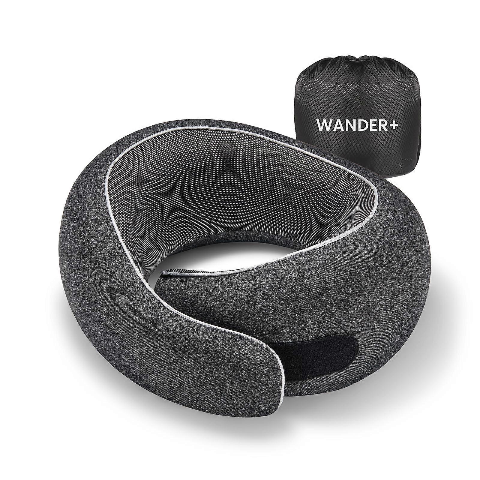 Travel Neck Pillow Pure Memory Foam Comfortable Breathable Ergonomic for Airplanes