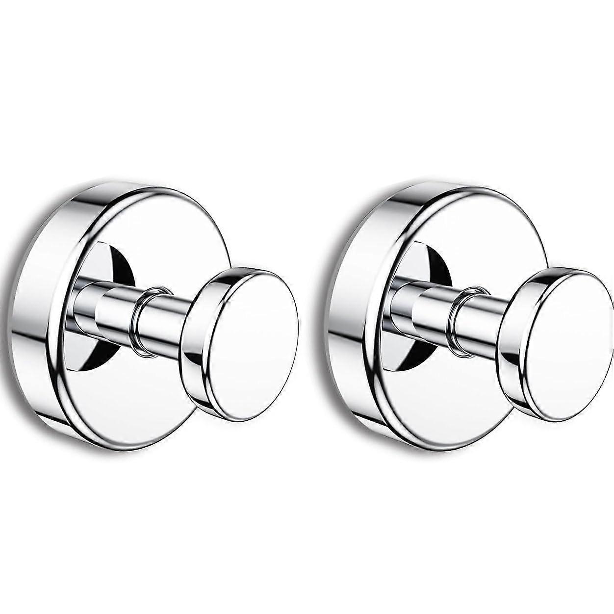 Suction Cup Hooks for Shower Walls - Removable Towel Hooks for Bathroom and Kitchen - 2 Pack, Heavy Duty, Clear Design