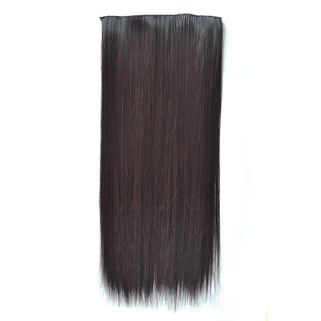 99J# One-piece Seamless Five-clip Wig Long Straight Wig Piece