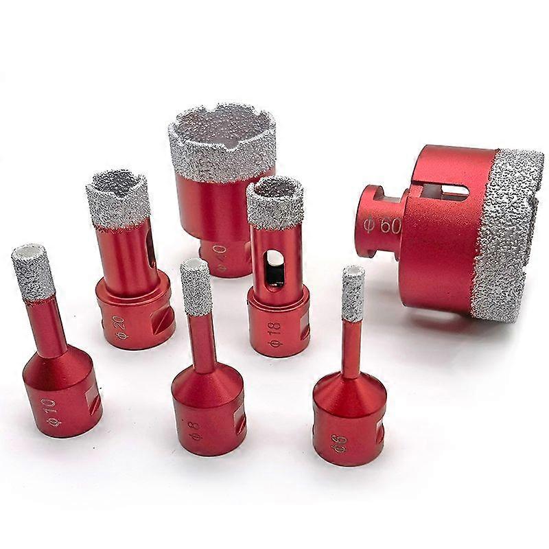 1PC M14 Red Diamond Vacuum Brazed Drill Bit For Ceramic Marble Granite Hole Opener Drilling Tool