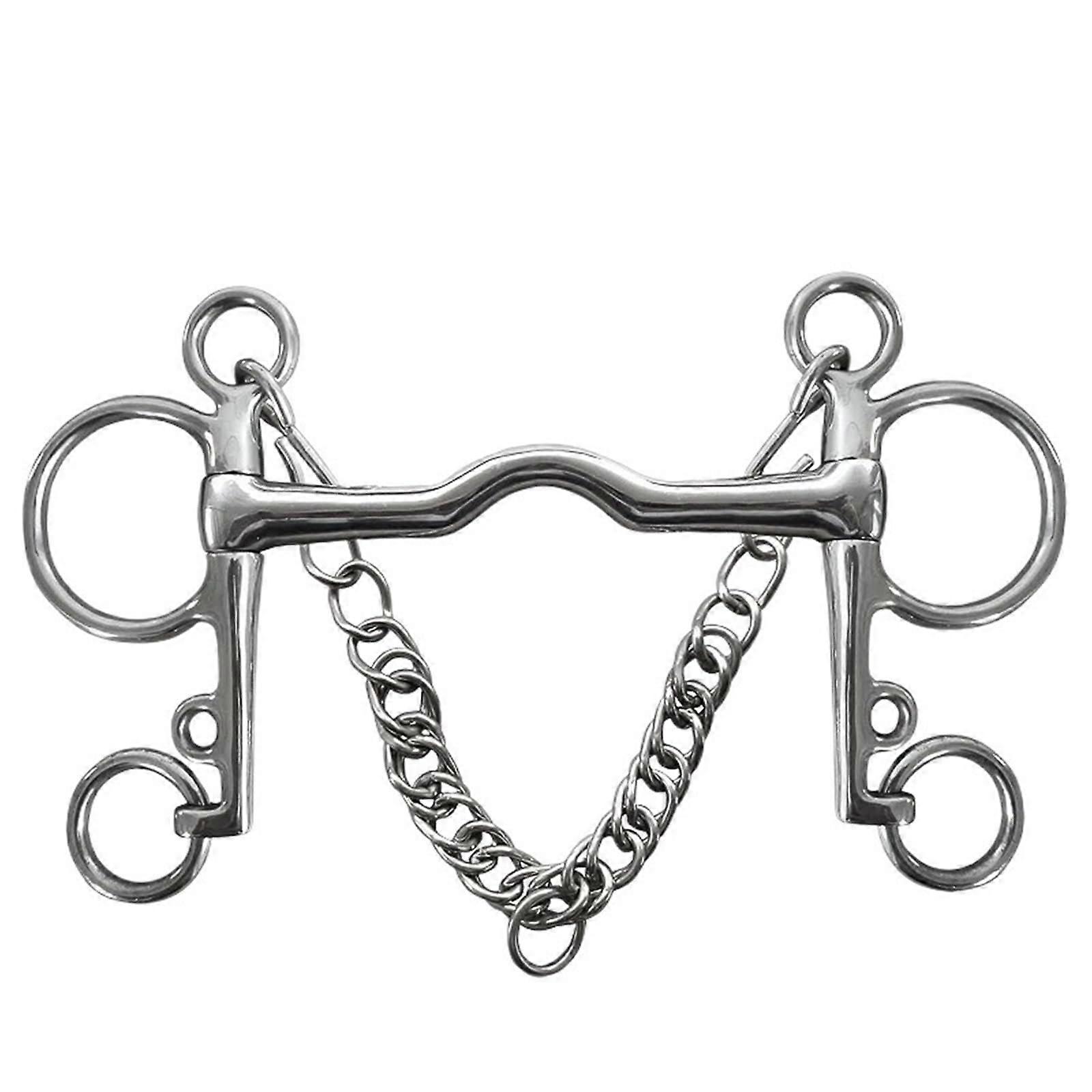 Horse Bits 120/125/127/130/135mm Stainless Steel Horse Gag Chew Curb Hooks