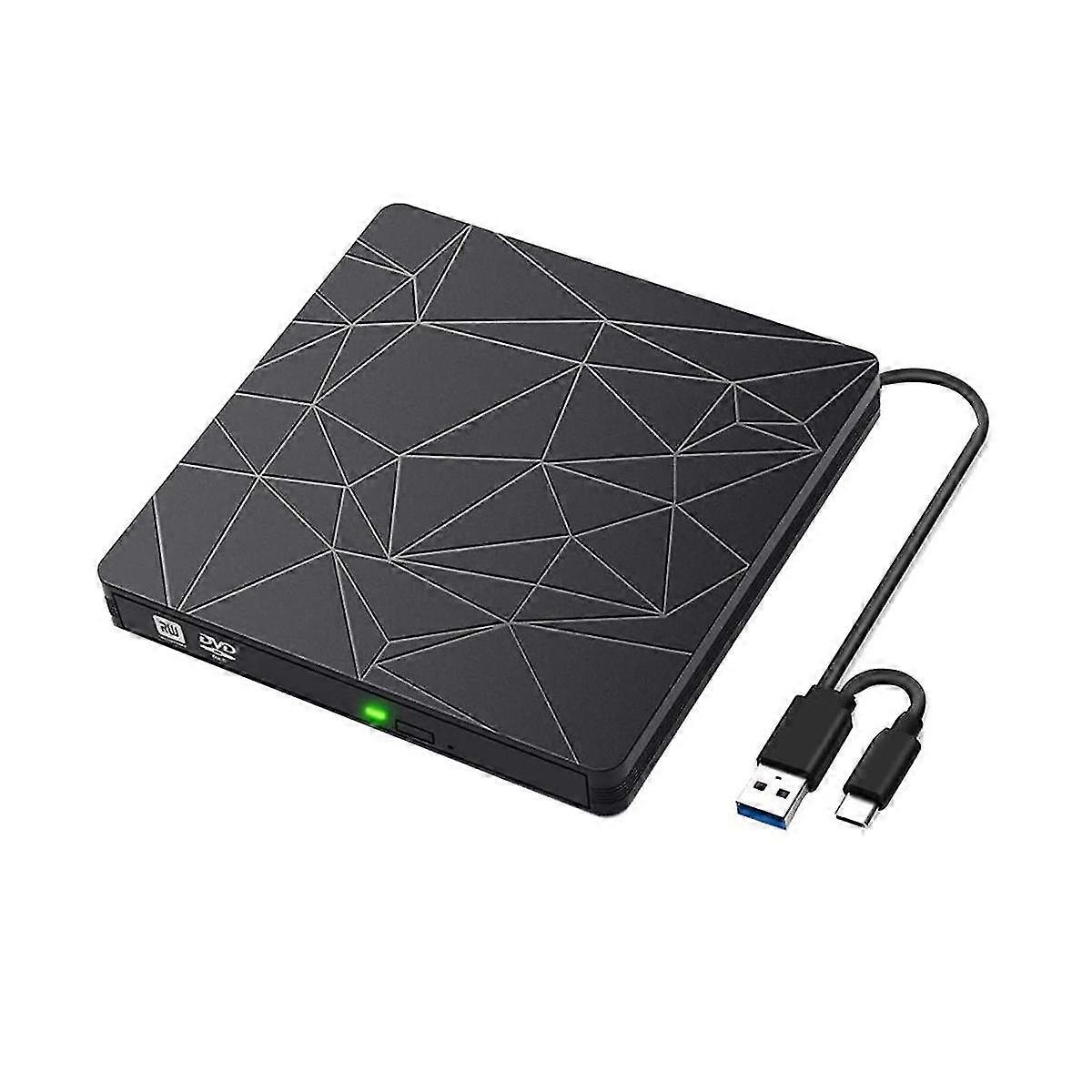 External DVD CD Drive External CD-ROM Burner DVD CD-ROM Dual Interface Type-C USB CD Burner Drive-F