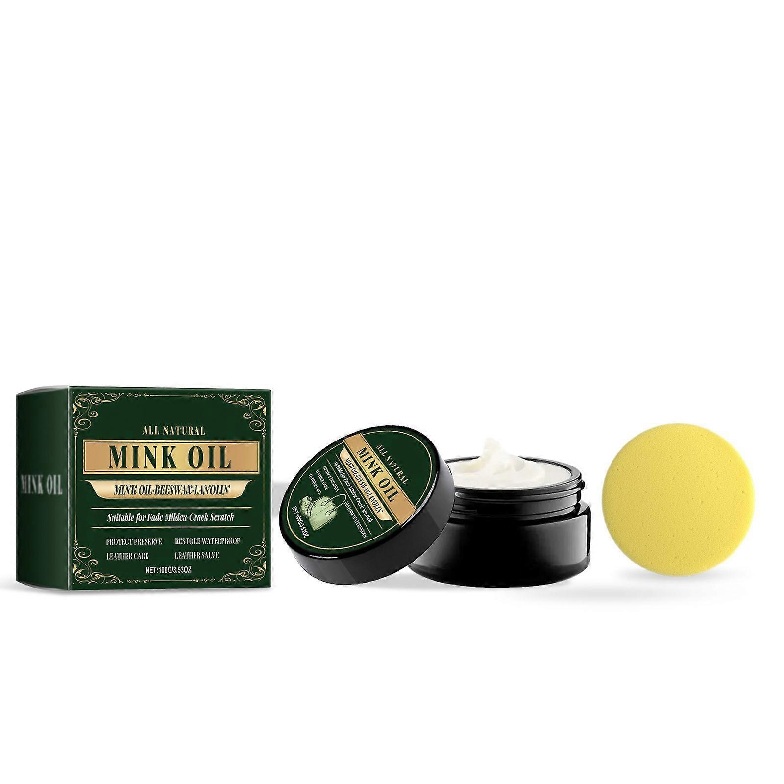 Läder Närande Polish Minkolja Läder Underhåll Olja Läder Soffa Skor Väska Skötsel Vattentäta Skor Salva Kompakt & Bärbar