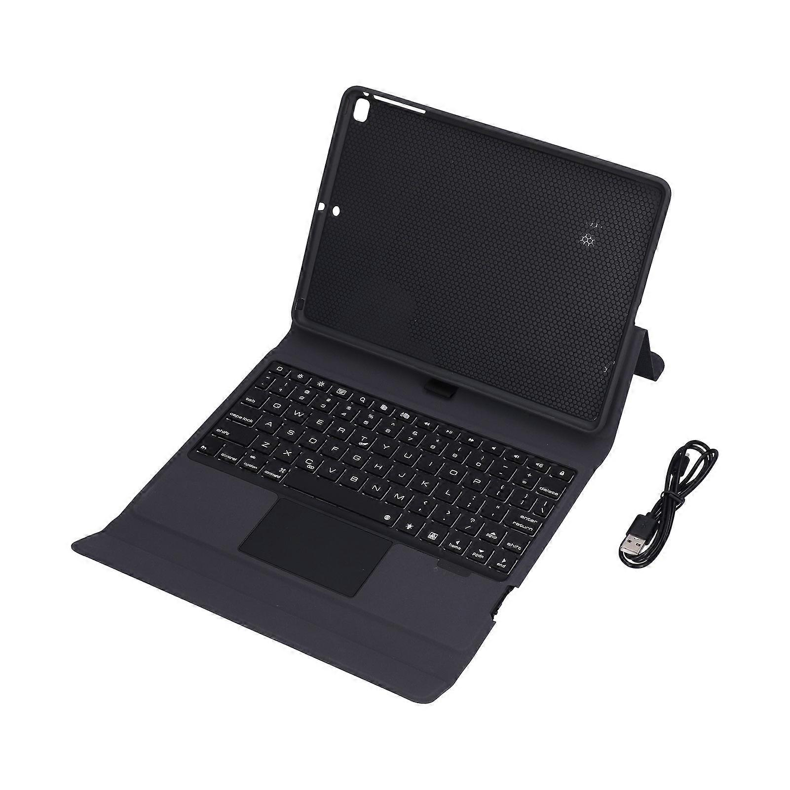 Wireless Keyboard Multifunctional External Connection Backlit Keyboard with Cotton Protective Sleeve for IOS Tablet